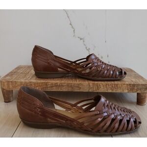 Naturalizer Tan Woven Sandals